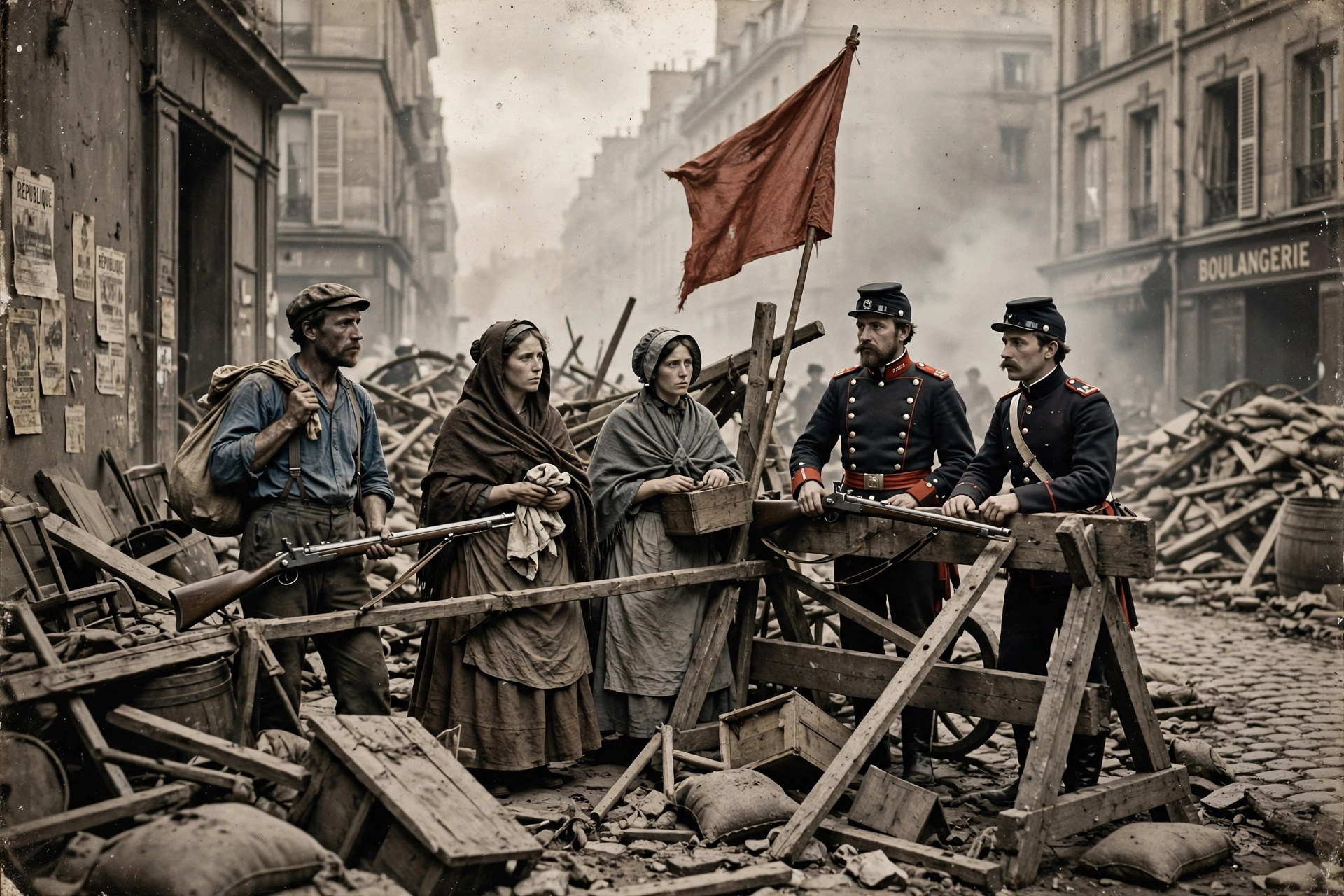 Barricada de la Comuna de París, 1871